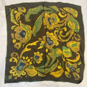Vintage 70s MOD Floral Patterned Scarf